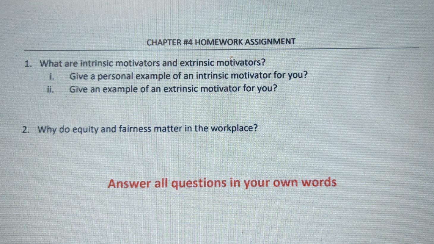 minimum 200 words CHAPTER #4 HOMEWORK ASSIGNMENT