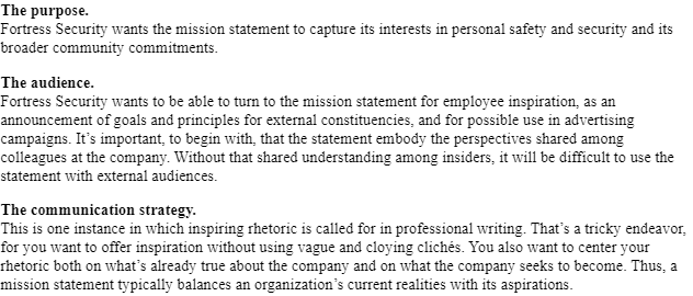 We are going to Write a Company Mission