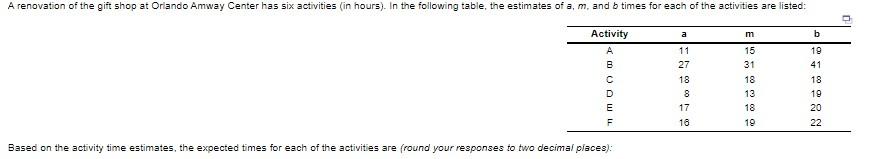 A: B: C: D: E: F: \begin{tabular}{cccc} \hline