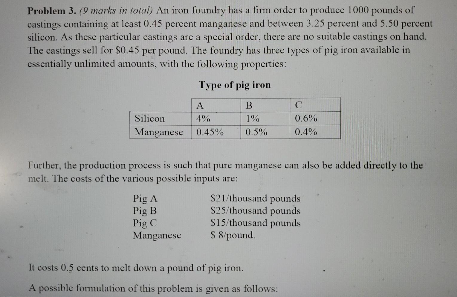 Need answers ASAP! a Problem 3. (9 marks in