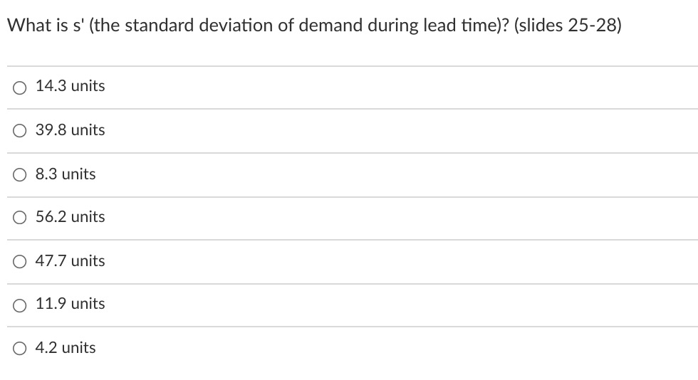 Please show work! Use the following information