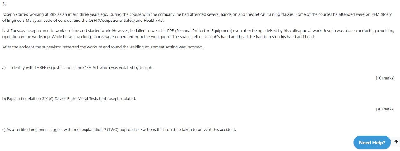 3. Joseph started working at RBS as an intern