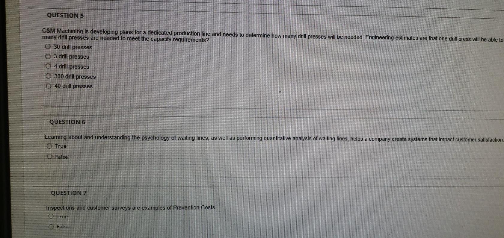 QUESTIONS C&M Machining is developing plans for a