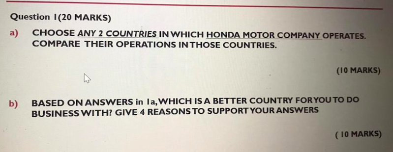 STRATEGIC MANAGEMENT : ASSIGNMENT Question 1(20