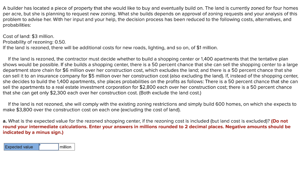 A builder has located a piece of property that