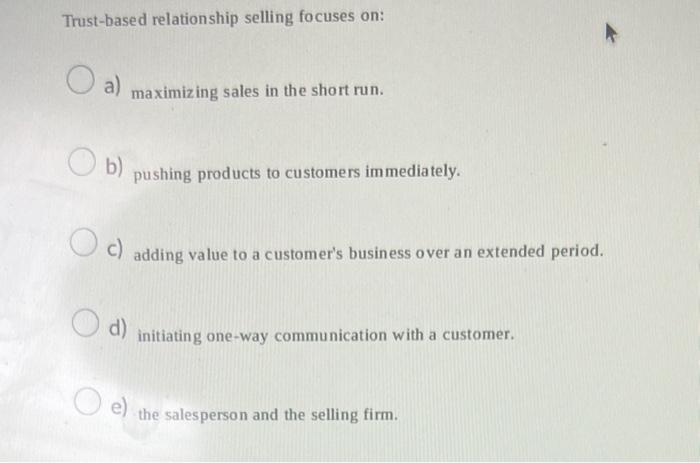 Which of the following is the first step in the