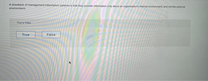 A drawback of management information systems is