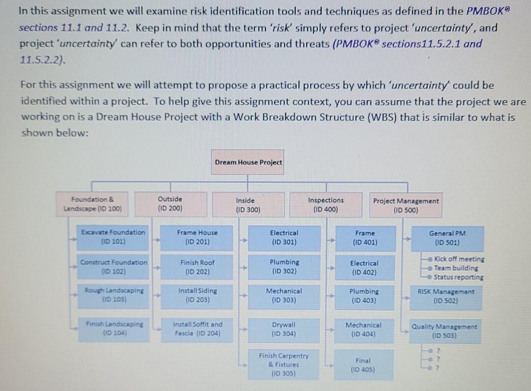In this assignment we will examine risk