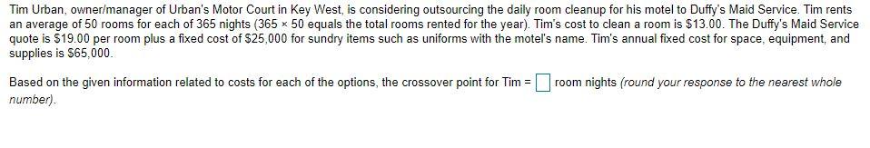 Tim Urban, owner/manager of Urban's Motor Court