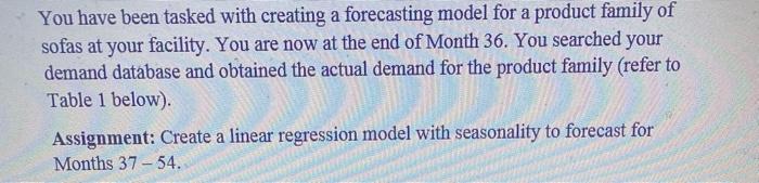 create a regression model with seasonality to