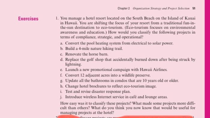 Exercises Chapter 2 Organisation Strategy and