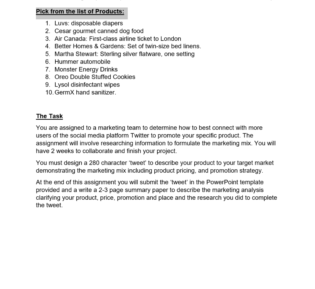 Read the attached assignment task document. Use