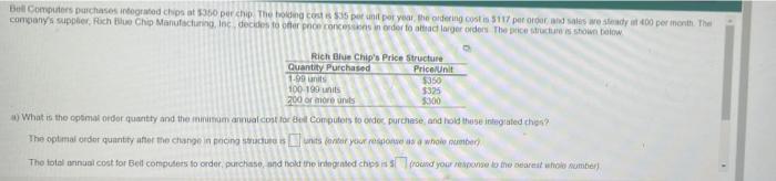 Bel Computers purchases integrated chips at 350