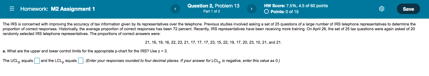 Homework: M2 Assignment 1 Question 2, Problem 13