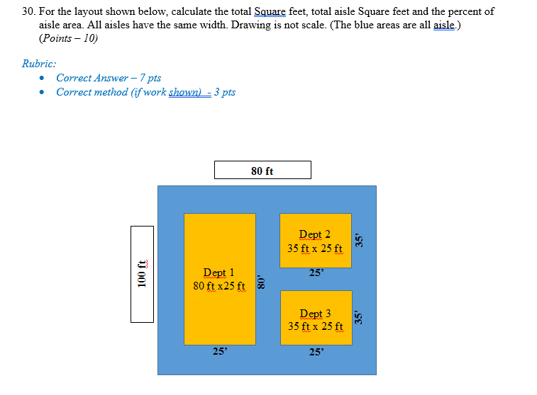 30. For the layout shown below, calculate the