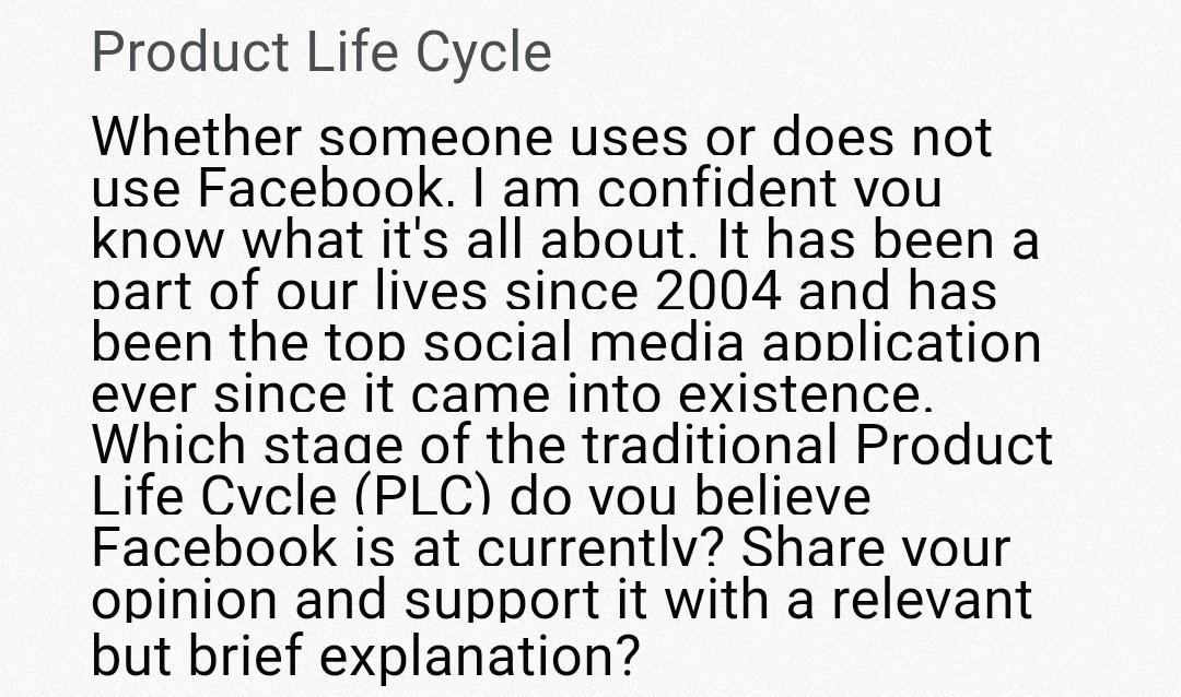 Product Life Cycle Whether someone uses or does
