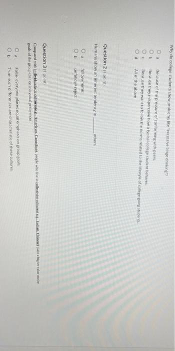 Why do college students show problems the