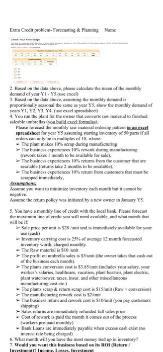 Can someone explain how to do 3-5? Extra Credit