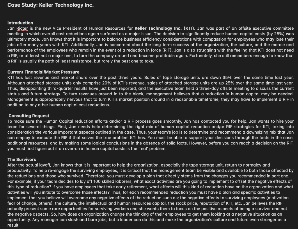 Question : According to the above case study,