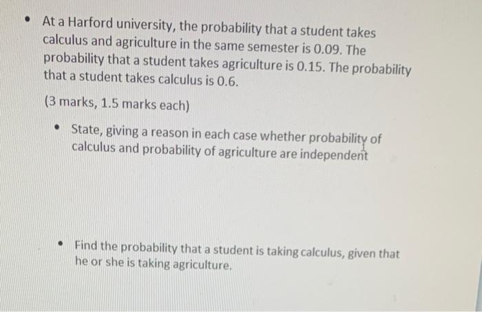 At a Harford university, the probability that a