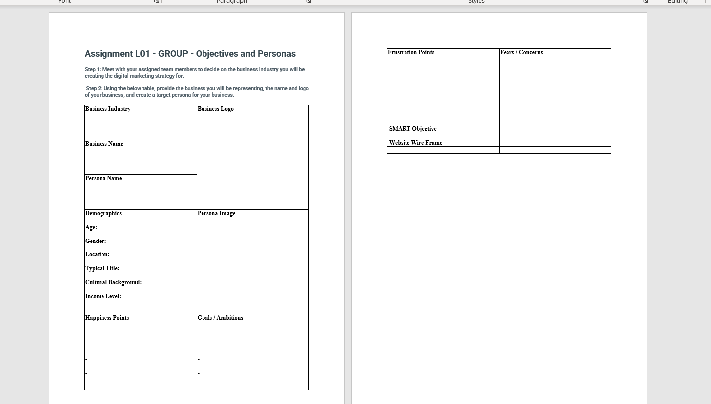 ragraph Frustration Points Fears / Concerns