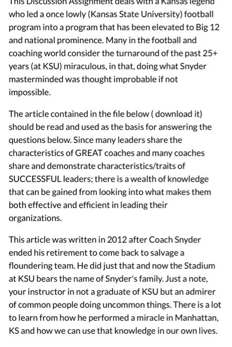 Required Questions to Address for This POST and