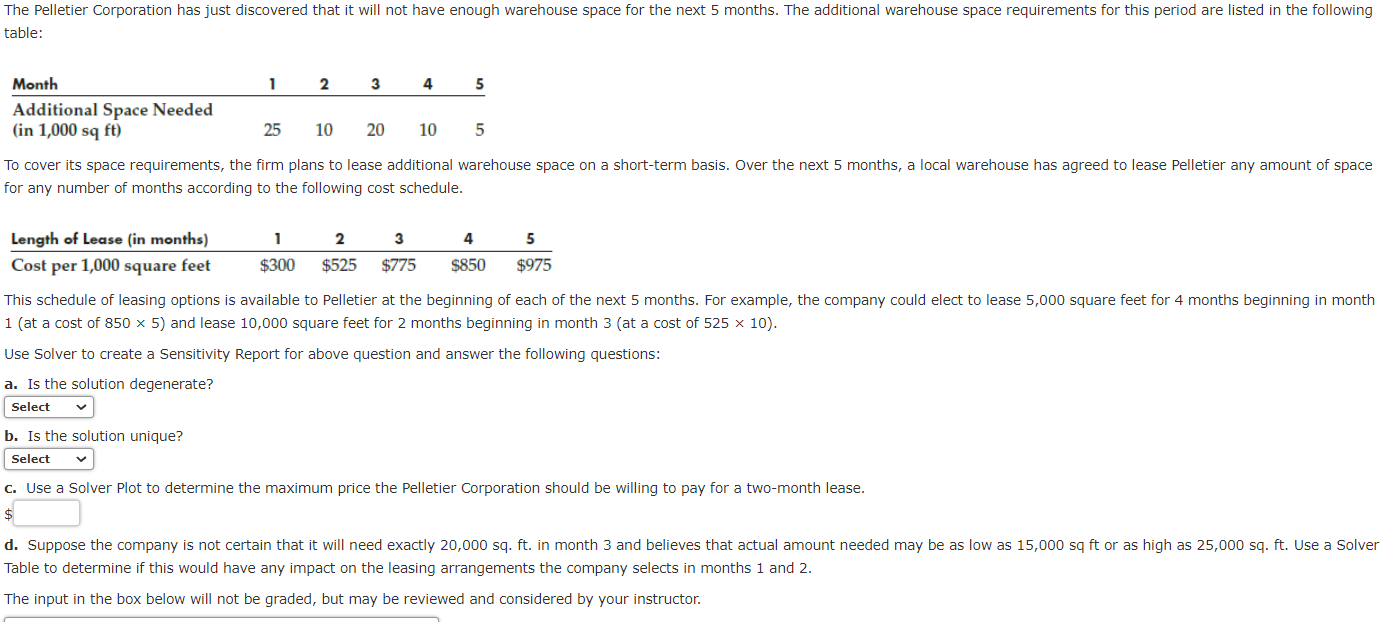 The Pelletier Corporation has just discovered