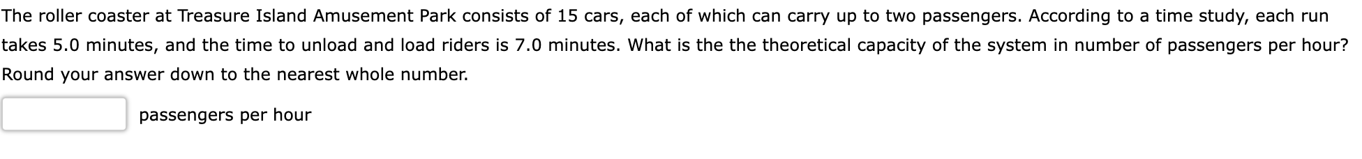 The roller coaster at Treasure Island Amusement