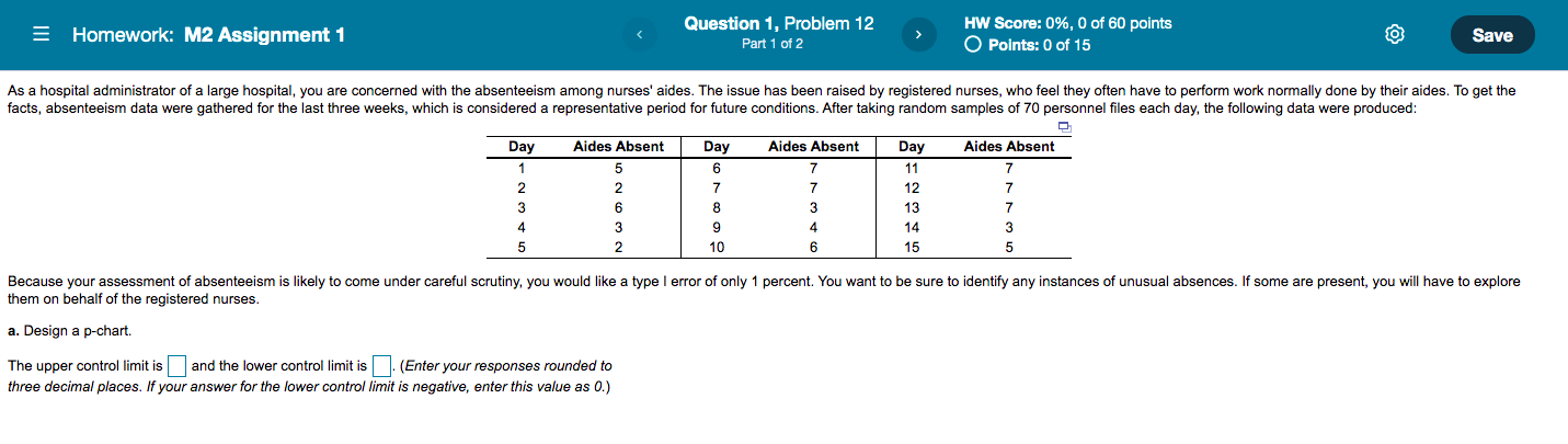 = Homework: M2 Assignment 1 Question 1, Problem
