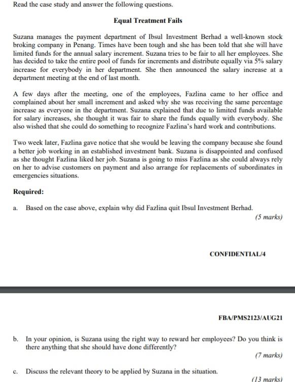 Read the case study and answer the following