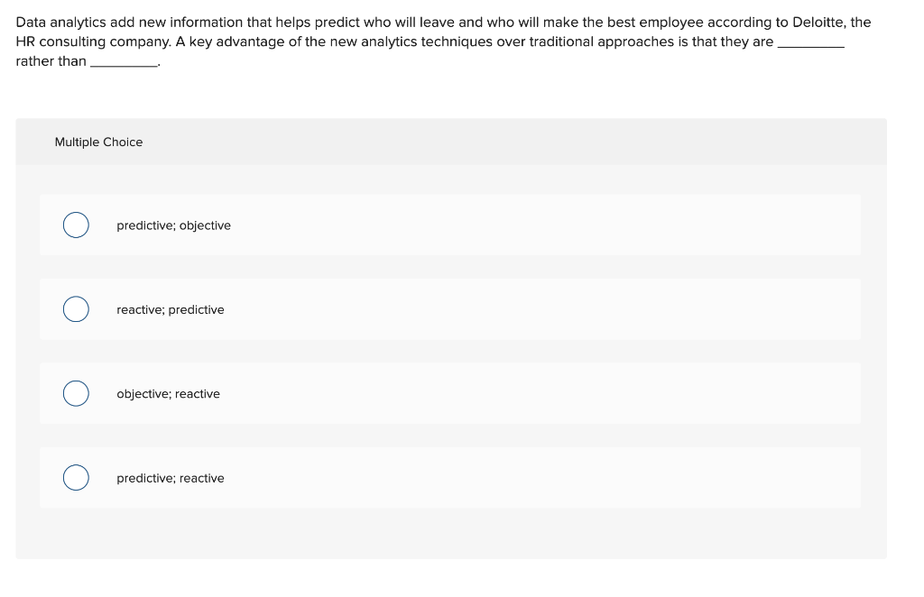 Data analytics add new information that helps