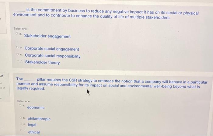 is the commitment by business to reduce any