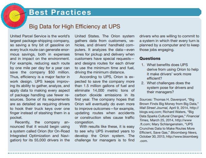 please the following two questions. Big Data for