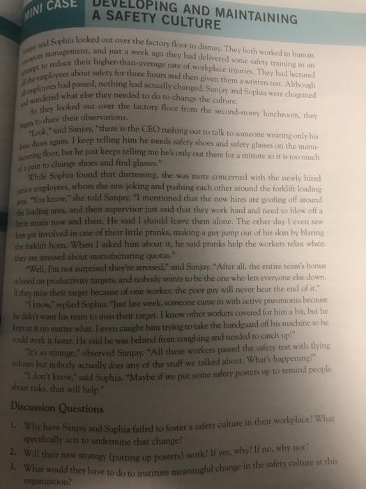 need help with this mini case study. Red flags,