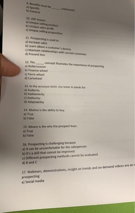 1. Selling is a skill developed only through