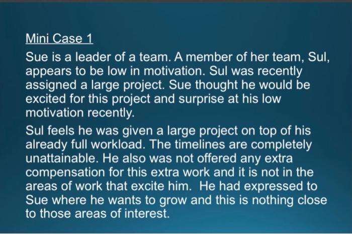 The student will evaluate the case based on OB