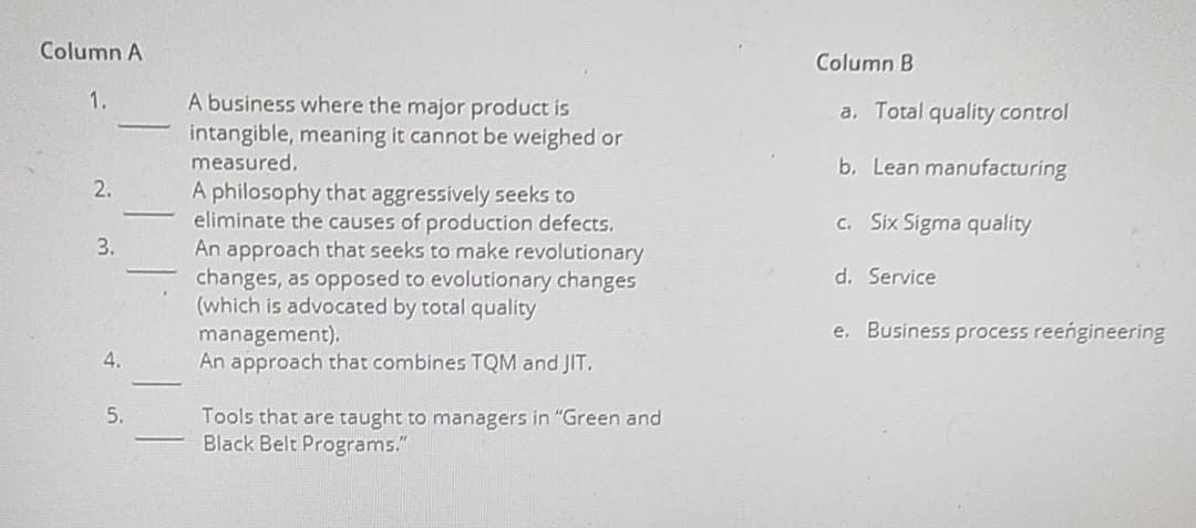plz answer asap Column A Column B 1. a. Total