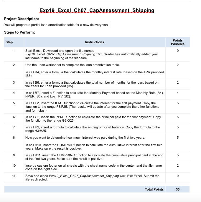 Exp19 Excel_Ch07_CapAssessment_Shipping Project