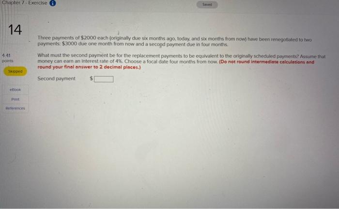 Chapter 7 - Exercise Saved 17 4.44 points Anthony