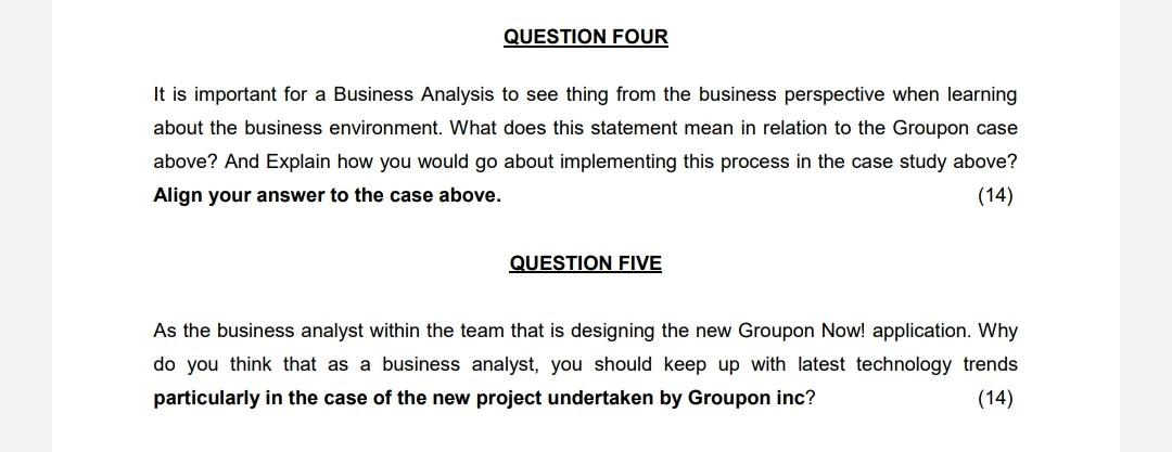 Please read the case study carefully and answer