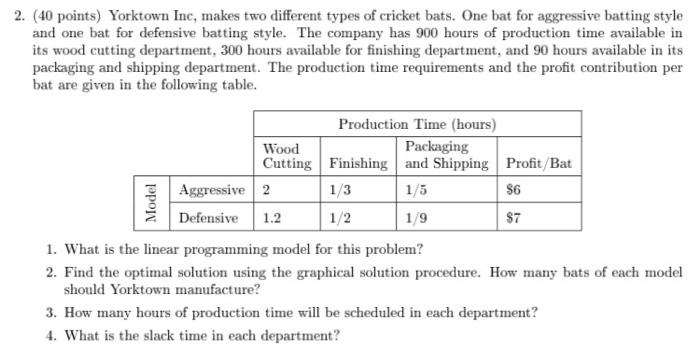 please add the formula's too 2. (40 points)