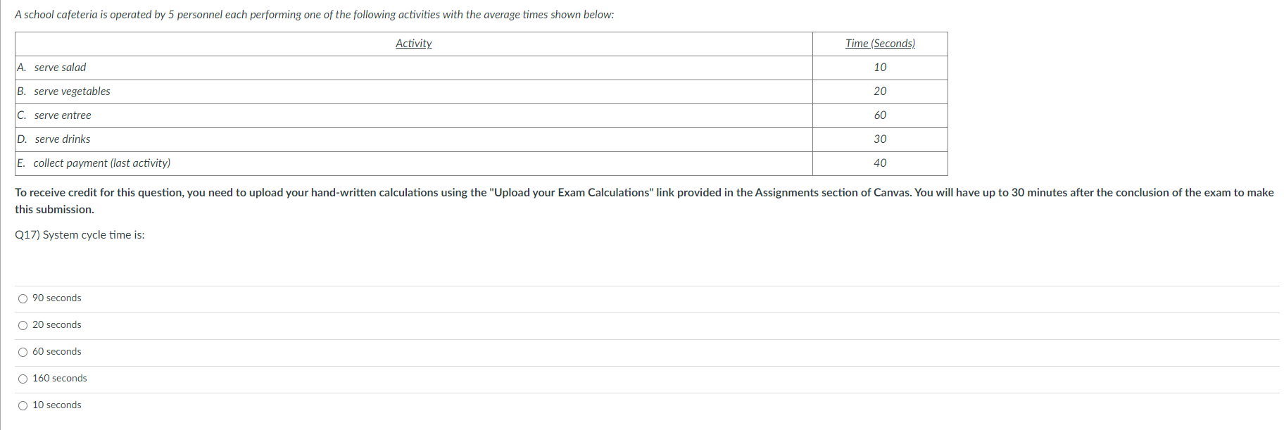 A school cafeteria is operated by 5 personnel