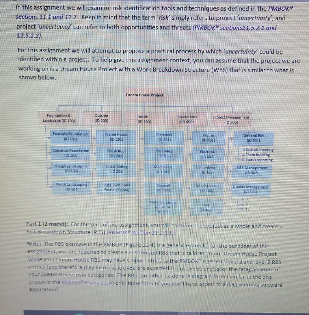 In this assignment we will examine risk