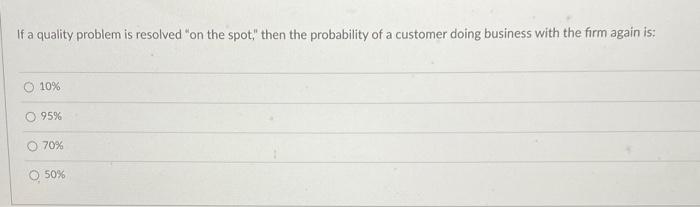 If a quality problem is resolved on the spot,"