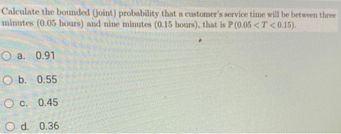 Calculate the bounded (joint) probability that a