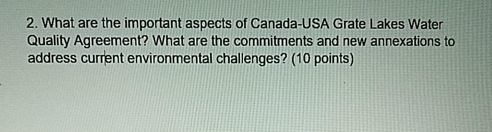 2. What are the important aspects of Canada-USA