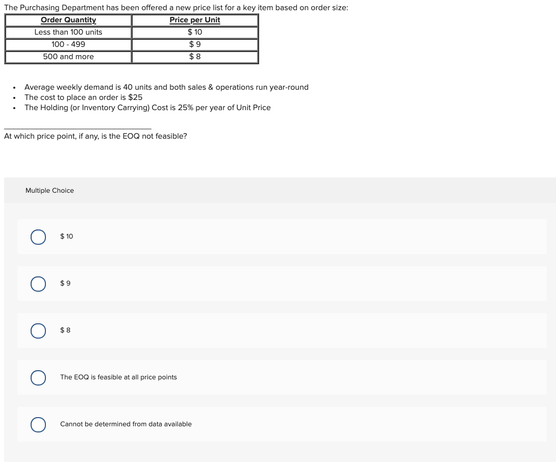 The Purchasing Department has been offered a new