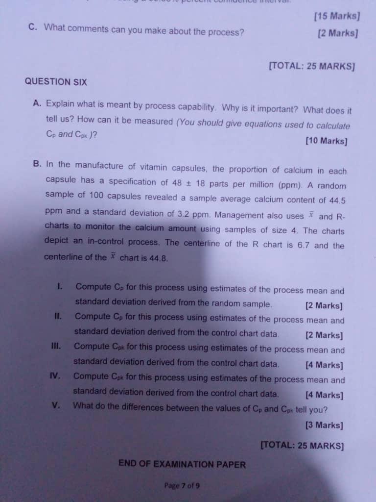 C. What comments can you make about the process?