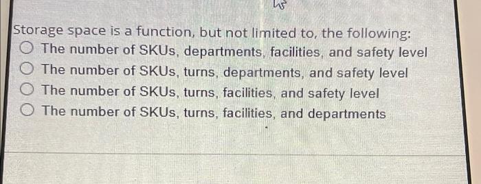 Storage space is a function, but not limited to,