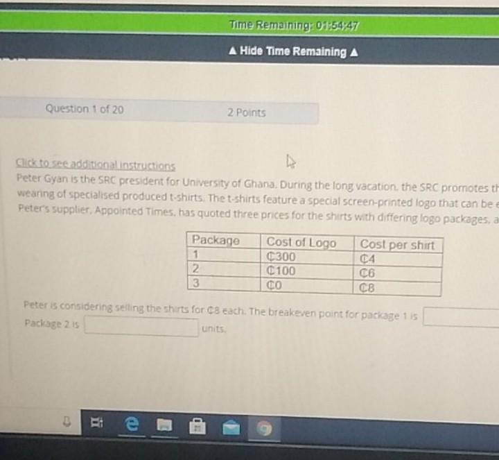 Time Remaining 01:54:47 A Hide Time Remaining A